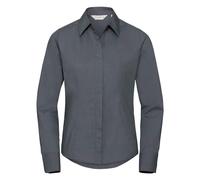 Poplin Fitted Long-Sleeved Formal Shirt Russell Collection Grey 10