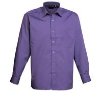 Poplin Long-Sleeved Formal Shirt Premier Purple 14.5 in