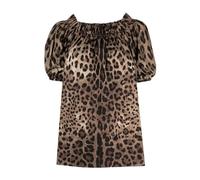 Poplin Off-Shoulder Top - female - Dolce & Gabbana - Blouses - Multicolor - M - Blouses & Shirts M