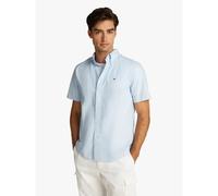 Tommy Hilfiger Men’s Short Sleeve Flex Poplin Solid Shirt, Blue (Sweet Blue), M