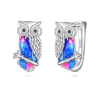 POPLYKE Eye Evil/Paw Print/Moonstone/Celti/Owl Earrings for Women Sterling Silver Ring Earrings Jewellery for Women, Turquoise
