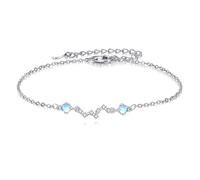 POPLYKE Sterling Silver Moonstone Big Dipper Star Bracelet for Women Adjustable Planet Bracelets Jewelry Gifts for Mom Friends Daughter