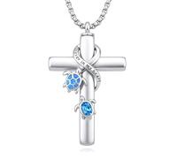 POPLYKE Urn Necklace For Ashes 925 Sterling Silver For Women Keepsake Necklaces Jewelry Present Easter Day of the Dead