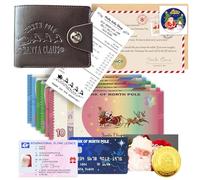 PopManko Santa's Lost Wallet, Santa Lost Wallet Set for Kids, Santa Evidence Kit, Secret Santa Gifts for Kids, Santa Claus Accessories, Coin, Driving Licence, Receipt, Photo, Nice List Scratch Card
