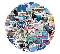 POPNWOW Shark Stickers 50 pcs, Waterproof Vinyl Aesthetic Decals for Luggage Water Bottles Laptop Pad Phone Skateboard Guitar Fridge Bike Motorcycle Bumper Scrapbook Art Crafts Box