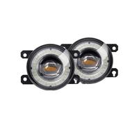 POPOIHAZ Fog Lamps For Fiesta V VI Hatchback Van 2001-2015 Angel Eye DRL Fog Daytime Running Lamp 12V 2 X 30W H11 Car Glass Lens LED Light(White and Red)