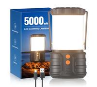 PopoIron Camping Lantern Rechargeable,Led Camping Lanterns Lights Lamp,5000mAh Battery Emergency Light for Power Outages,3 Colors,IPX4 Waterproof Camping Lamp for Outdoor, Fishing, Hiking,1 Pack