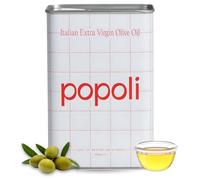 Popoli Extra Virgin Olive Oil 500ml - Early Harvest, 0.2% Acidity, High Polyphenol & Cold Pressed Organic Olive Oil from Italy - Bold, Peppery & Smooth EVOO for Cooking - Easy Pour Aluminium Can