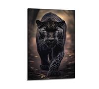 POPOORWQ Black Panther Art Metal Poster Poster Decorative Painting Canvas Wall Posters And Art Picture Print Modern Family Bedroom Decor Posters 08x12inch(20x30cm)