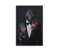 POPOORWQ Black Panther Metal Art Poster Poster Decorative Painting Canvas Wall Posters And Art Picture Print Modern Family Bedroom Decor Posters 20x30inch(50x75cm)