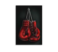 POPOORWQ Boxing Gloves Metal Art Poster Poster Decorative Painting Canvas Wall Posters And Art Picture Print Modern Family Bedroom Decor Posters 08x12inch(20x30cm)