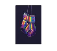 POPOORWQ Boxing Metal Art Poster Poster Decorative Painting Canvas Wall Posters And Art Picture Print Modern Family Bedroom Decor Posters 16x24inch(40x60cm)