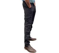 Popoqo Mens Cargo Work Trousers Stretchy Elasticated Waist Multi Pockets Combat Tactical Pants Water Repellent Polyamide Hiking Track Tactical Trousers