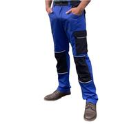 Popoqo Mens Cargo Work Trousers Stretchy Elasticated Waist Multi Pockets Combat Tactical Pants Water Repellent Polyamide Hiking Track Tactical Trousers