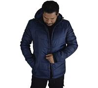 Popoqo Mens Hooded Jacket Lightweight Padded Quilted Puffer Zip Pockets Warm Outdoor Premium Quality Coat