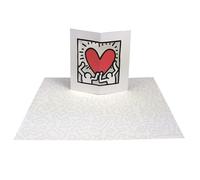 Poposition Press Keith Haring Love Pop Up Greeting Card, Fun 3D Greeting Card, Pop Art Card, Greeting Cards for Wife or Husband