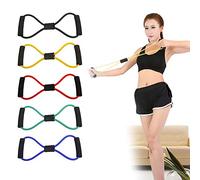 Popoti Resistance Loop Exercise Bands 8 Word Expander for Legs and Arm Training Exercise Bands Yoga Gym Fitness Elastic Bands (Blue)
