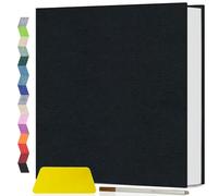 popotop Linen Self Adhesive Photo Albums 6x4 5x7 8x10, 40 Pages Large Photo Book, Linen Personalised Scrapbook Album for Wedding Baby Travel Polaroid, with Scraper and Metallic Pen