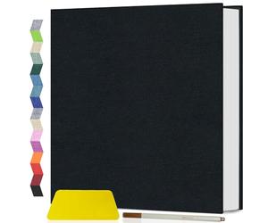 popotop Linen Self Adhesive Photo Albums 6x4 5x7 8x10, 40 Pages Large Photo Book, Linen Personalised Scrapbook Album for Wedding Baby Travel Polaroid, with Scraper and Metallic Pen