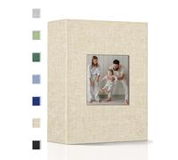 Popotop Photo Album 4x6-100 Photos Photo Books with 100 Vertical Pockets,Linen Cover Albums for Family Wedding Anniversary Baby Vacation Pictures