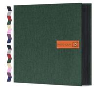 Popotop Photo Album 4x6 600 Pockets with Label Linen Hard Cover Picture Book for Wedding Birthday Travel Baby