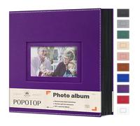 Popotop Photo Album 4x6 800 Pockets with Leather Hardcover Cover, Large Photo Album Binder Book with 80Pcs Pages for Family Travel Wedding Baby Gifts