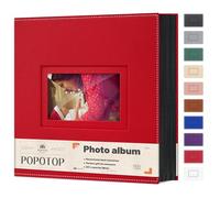 Popotop Photo Album 4x6 800 Pockets with Leather Hardcover Cover, Large Photo Album Binder Book with 80Pcs Pages for Family Travel Wedding Baby Gifts