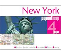 Popout Map New York - Pocket-Sized Pop-Up Street Map of Manhattan | Brooklyn | New York Subway Map | Compact Travel Map