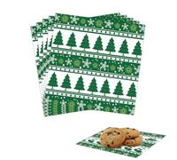 POPOYU 100 Sheets Christmas Wax Food Paper,12x12in Green Greaseproof Paper Sheets for Christmas Baking,Eco-Friendly Oil Proof Wrapping Papers for Burger,Sandwich,Food Baskets,Chrismtas Foods