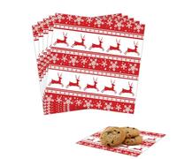 POPOYU 100 Sheets Christmas Wax Food Paper,12x12in Red Greaseproof Paper Sheets for Christmas Baking,Eco-Friendly Oil Proof Wrapping Papers for Burger,Sandwich,Food Baskets,Chrismtas Foods