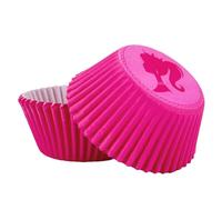 POPOYU 100Pcs Paper Cupcake Cases for Baking,Hot Pink Girls Muffin Cup Cake Paper Liners Small Muffin Cupcake Wrapper PaperCase for Let's Go Party Girls Birthday Cake Decoration