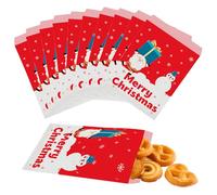 POPOYU 100Pcs Small Stripy Paper Bags Xmas,Treat Bags Small for Kids,Sweet Bag,5x7'' Candy Stripe Paper Bag for Kids Halloween Christmas Easter Wedding Party Treat Buffet Confectionery Stall