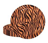 POPOYU 16Pcs Tiger Print Party Paper Plates 7",SafariJungle Animals Round Dinner Plates,Tiger Print Party Decorations for Baby Shower,Kids Jungle Safari Zoo Animal Theme BirthdayParty Decorations