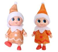 POPOYU 2 Pcs Tiny Elf Doll Elf Twins Tiny Christmas Dolls Christmas Novelty Gift Elfs Accessories for kids ChristmasGifts Cute Xmas Elfs Dolls for Girls and Boys Adults Xmas New Year Decorations
