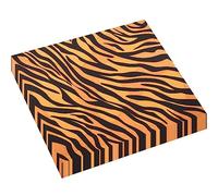 POPOYU 20 Pieces Safari Tiger Print Napkins Disposable Party Jungle Animal Texture Tableware Dinner for Kids Birthday Baby Shower Zoo Themed Decorations