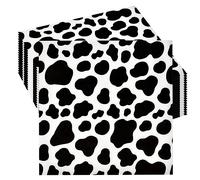 POPOYU 20Pcs Jungle Safari Animal Party Cow Print Paper Napkins,Jungle Animal Party Paper Serviettes,Jungle Theme Party Tableware Decorations Set for Kids Jungle Safari Reptile Party Table Supplies