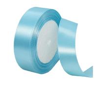 POPOYU 22m Baby Blue Ribbon for Gift Wrapping,Blue SatinRibbon 25mm,Blue HairRibbon Fabric Polyester Satin Ribbon for Gift,Balloons,Cake Bows,Hair Bows,Baby Shower,Frozen,VJ Day 80th Anniversary
