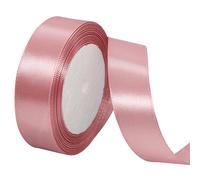 POPOYU 25mm Dusty Pink Ribbon for Gift Wrapping,Dustypink Satin Ribbon 22M Easter,Dusty Pink HairRibbon Fabric Polyester SatinRibbon for Balloons,Cake Bows,Wedding,Girls Birthday Easter Party Decor