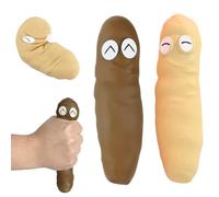 POPOYU 2Pcs Stretchy Poop Toys,Khaki and brown Fake Poop Stretchy Poo Stress Relief Ball,Squeeze Poo Fidget Toys for Christmas Stocking Fillers, Stupid Prank Joke Novelty Birthday Gifts