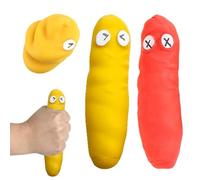 POPOYU 2Pcs Stretchy Poop Toys,Red and Yellow Fake Poop Stretchy Poo Stress Relief Ball,Squeeze Poo Fidget Toys for Christmas Stocking Fillers, Stupid Prank Joke Novelty Birthday Gifts for Kids Adults