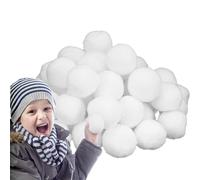 POPOYU 30Pcs Artificial Fake Snowballs 6cm,Christmas Fake Plush Snowball Baubles,Christmas Decorations Realistic Artificial Snowballs for Xmas Tree Crafts,Indoor Outdoor Kids Adults Fight Game