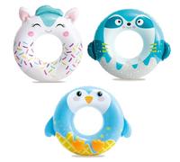 POPOYU 3Pcs Swimming Rings for you, Swimming Donut Inflatable Pool Floats Rubber Ring, 30" (76cm) Koala Penguin Unicorn Pool Float Swim Tubes, Summer Swimming Water Beach Toys,Pool Party Summer Gift