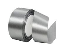 POPOYU 40mm Silver Grey Satin Ribbon, 23M 1.5Inch Wide Solid Polyester Fabric Double Sided Satin Decorative Ribbon for Gift Wrapping, Wedding, Floral & Xmas Presents Gift Party Decoratin Ribbons