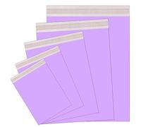 POPOYU 50 Mixed Mailing Bags Purple Vinted Postage Postal Self Seal 5 Sizes*10PCS from Small to Large Parcel Shipping Delivery Bags, Plastic Package Envelopes for Posting Clothes