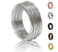 POPOYU 50m Aluminium Wire Silver,Thin Wire for Crafts,Craft Wire 1mm,Aluminum CraftWire,Weaving Aluminum.Wire Anodized AluminumWire,Bendy Craft.Wire for CraftingWire Soft DIY Metal Craft Art.Wire