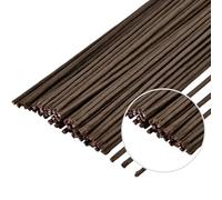 POPOYU 50Pcs Floristry Wires 1mm Paper Covered Wire,40CM FloristWire Stems for Flower Arranging Accessories,CraftWire Bouquet Wires for Garland Wreath Making,Flower Arranging Supplies(Brown)