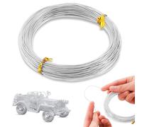 POPOYU Aluminum Craft Wire, 18 Gauge 1mm, 165 Feet Silver Floral Wire for Jewelry Making, Metal Modeling, Craft, and Stainless Steel Projects