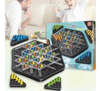 POPOYU Chain Triangle Chess Game,Funny Chain Triggles Board Game,Interactive Peg Game Triangle Chess Board Game,Brain Teaser Strategy Game Toy for Kids Boys Christmas Birthday Gifts Family Party Game