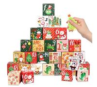 POPOYU Christmas Advent Calendar 2024 DIY Boxes Kit,Empty Advent Calendar To Fill Yourself,Make Fill Your Own 2024 Advent Calendar Empty 24 Pieces Boxes,Fillable Countdown Boxes for Gift Wrapping