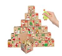 POPOYU Christmas Advent Calendar 2024 DIY Boxes Kit,Empty Advent Calendar To Fill Yourself,Make Fill Your Own 2024 Advent Calendar Empty 24 Pieces Boxes,Fillable Countdown Boxes for Gift Wrapping